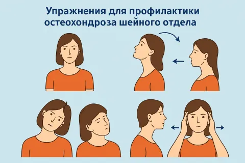 Упражнения для профилактики остеохондроза шейного отдела